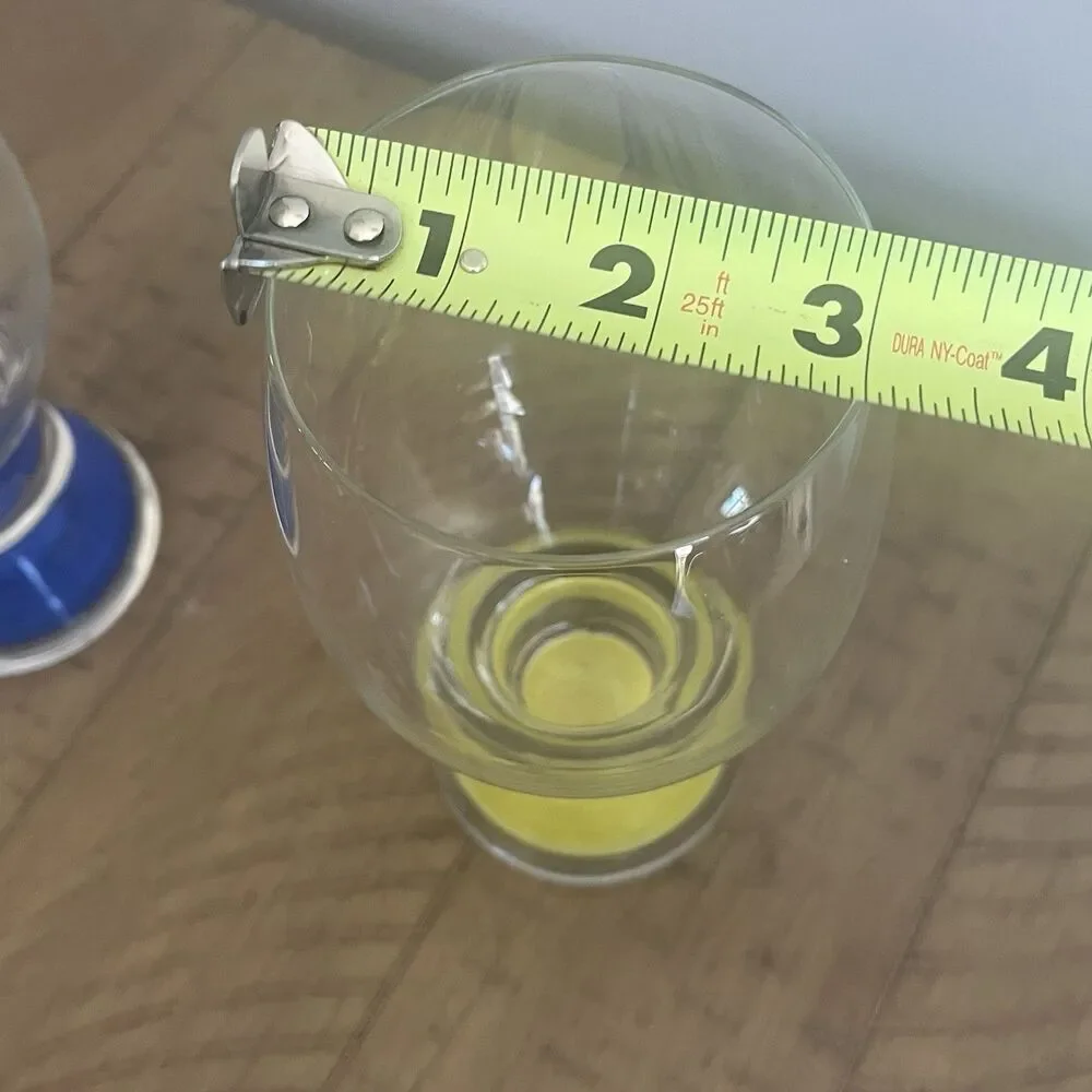 Wine Glasses Set Of Two Colony Weighted Bottom Czech Republic